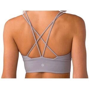 LULULEMON ATHLETICA Pushing The Limits Bra In Dark Chrome Size 4